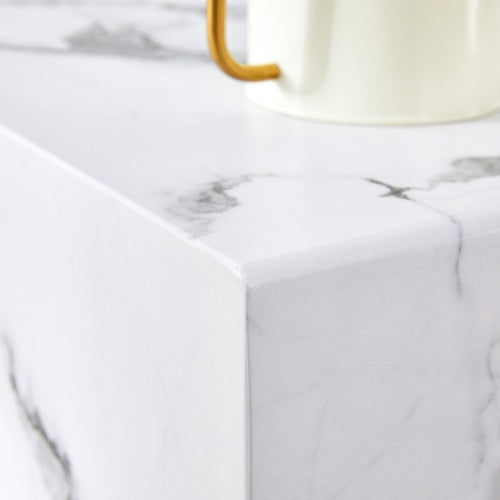 47.2x23.6 Black And White Minimalist MDF Marble Patterned Coffee