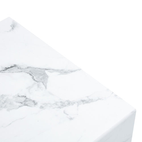 47.2x23.6 Black And White Minimalist MDF Marble Patterned Coffee