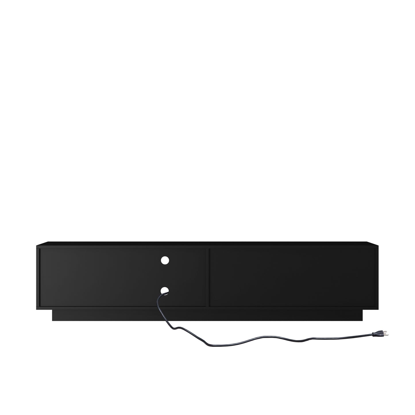 Mid Century Modern TV Stand With LED Lights For 80 Inch TV, Entertainment Center Wooden.