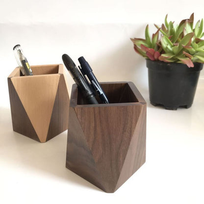 Wooden Pen Holder, Desk Top, Desk Storage Box, Stationery